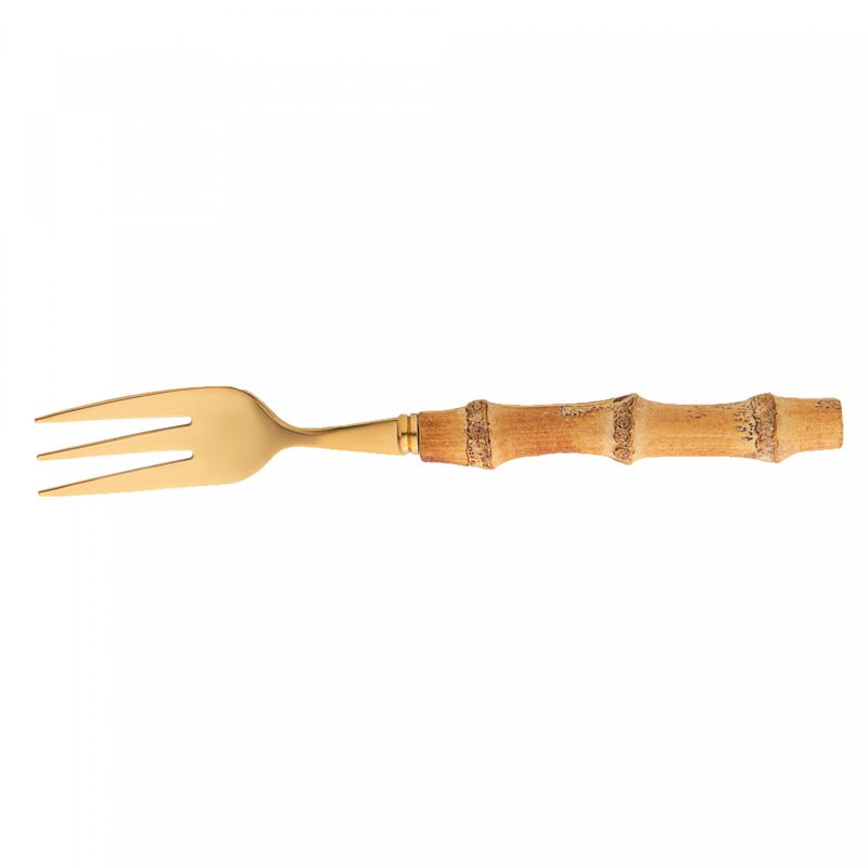 Conjunto-4-Colheres-para-Mesa-de-Aco-Inox-com-Cabo-de-Bambu-Tulum-Dourado-20,5cm-Wolff