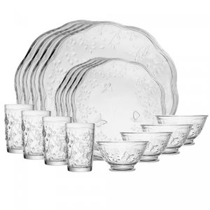 Jogo de Jantar 16 peças New Butterfly Cristal Ecológico - Lyor