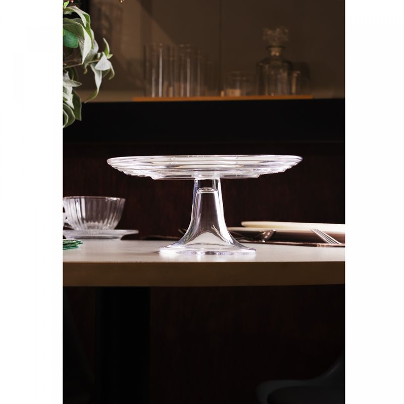 Prato-para-Bolo-com-Pe-Little-Bee-19cm-x-19cm-x-10cm-Cristal-Lyor