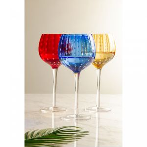 Conjunto 2 Taças de Vinho de Vidro Orquídea Âmbar 450ml - Wolff