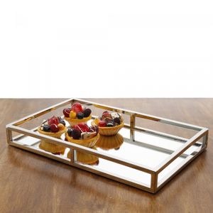 Bandeja de Aço Inox com Espelho 41cm x 26cm x 5cm - Wolff