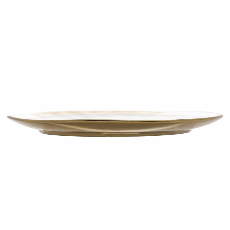 Prato-para-Sobremesa-de-Porcelana-Dubai-Branco-e-Dourado-21-cm-Wolff