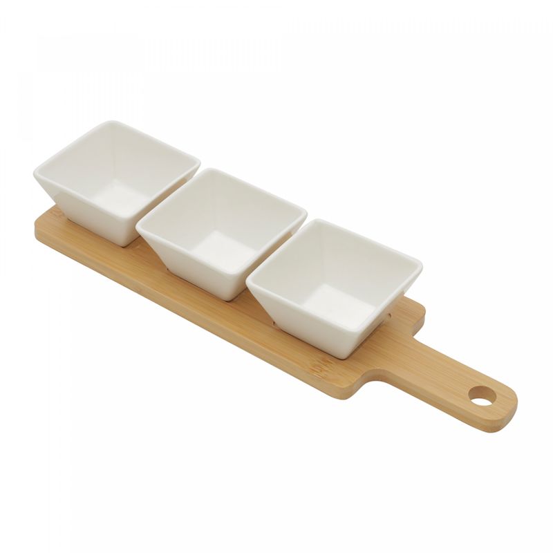 Conjunto-3-Petisqueiras-com-Bandeja-de-Bambu-Branco-31cm-x-9cm-x-5cm-Wolff