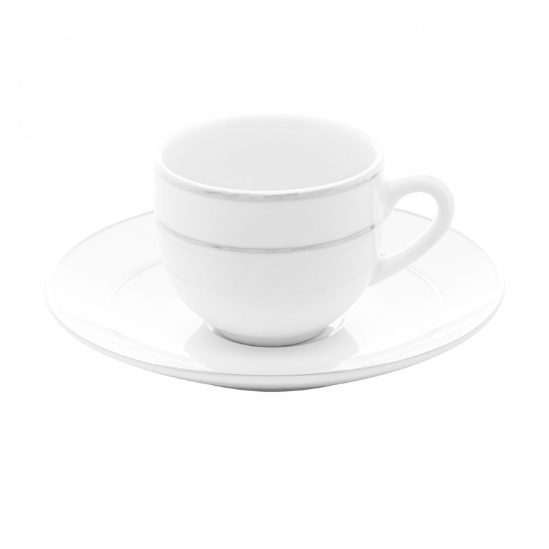 Conjunto-6-Xicaras-de-Cafe-de-Porcelana-com-Pires-e-Borda-Prateada-Monaco-Branco-100ml-Wolff