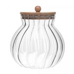 Porta-Mantimentos-de-Vidro-com-Tampa-de-Bambu-Classic-15L-Wolff