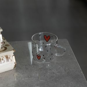 Caneca de Vidro Borossilicato Resistente ao Calor Heart 120ml - Wolff