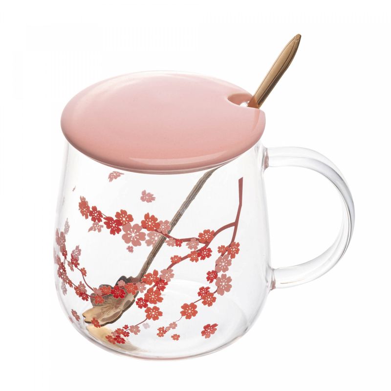 Caneca-de-Vidro-Borossilicato-com-Tampa-e-Colher-Sakura-500ml-Wolff