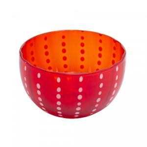 Conjunto 2 Bowls de Vidro Orquídea Vermelho 11cm x 6,5cm - Wolff