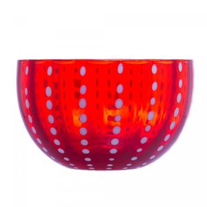 Conjunto 2 Bowls de Vidro Orquídea Vermelho 11cm x 6,5cm - Wolff