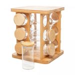 Conjunto-12-Potes-em-Borossilicato-com-Tampa-Hermetica-e-Rack-Giratorio-em-Bambu-120ml-Wolff