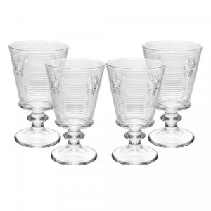 Conjunto 4 Taças para Água Lines Butterfly 350Ml Vidro - Wolff