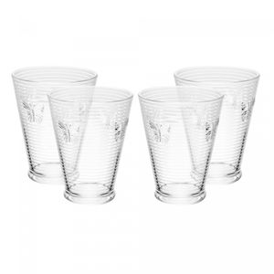 Conjunto 4 Copos Lines Butterfly 350ml Vidro - Wolff