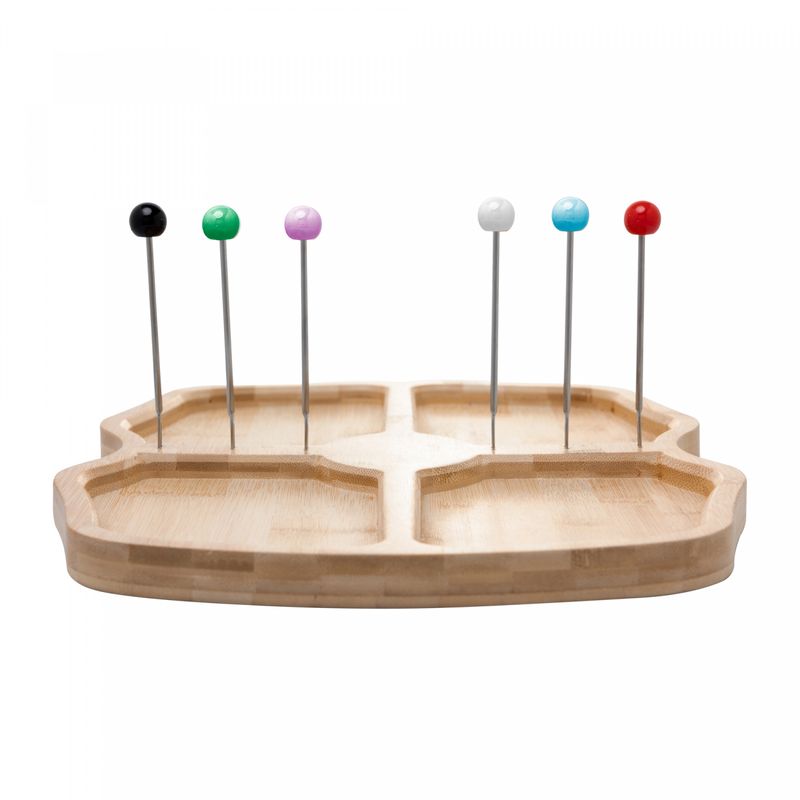 Conjunto-7-Pecas-Petisqueira-e-6-Garfos-38cm-x-30cm-x-2cm-Bambu-Wolff