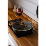 Wok-de-Inducao-com-Tampa-de-Vidro-28cm-Granilite-Preta-Aluminio-com-Revestimento-Ceramico-Wolff