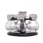 Conjunto-6-Porta-Tempero-de-Vidro-com-Tampa-Plastico-e-base-Giratoria-Poli-Preta-17cm-x-11cm-Wolff