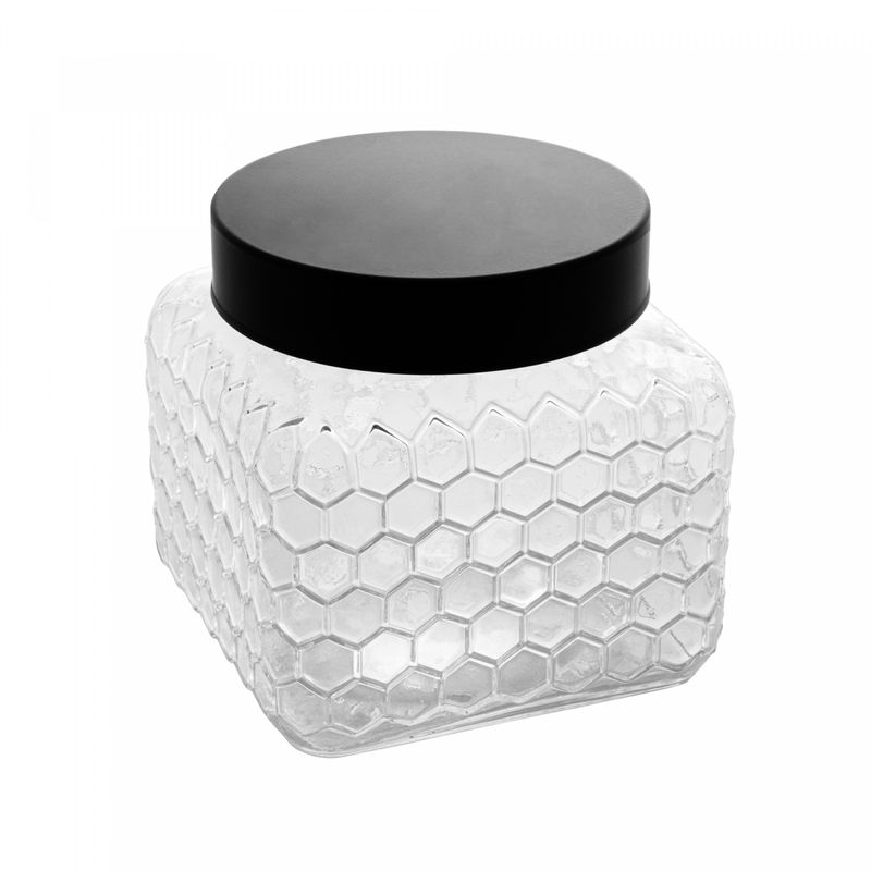 Pote-de-Vidro-com-Tampa-Preta-Colmeia-13x13cm-13l-Wolff