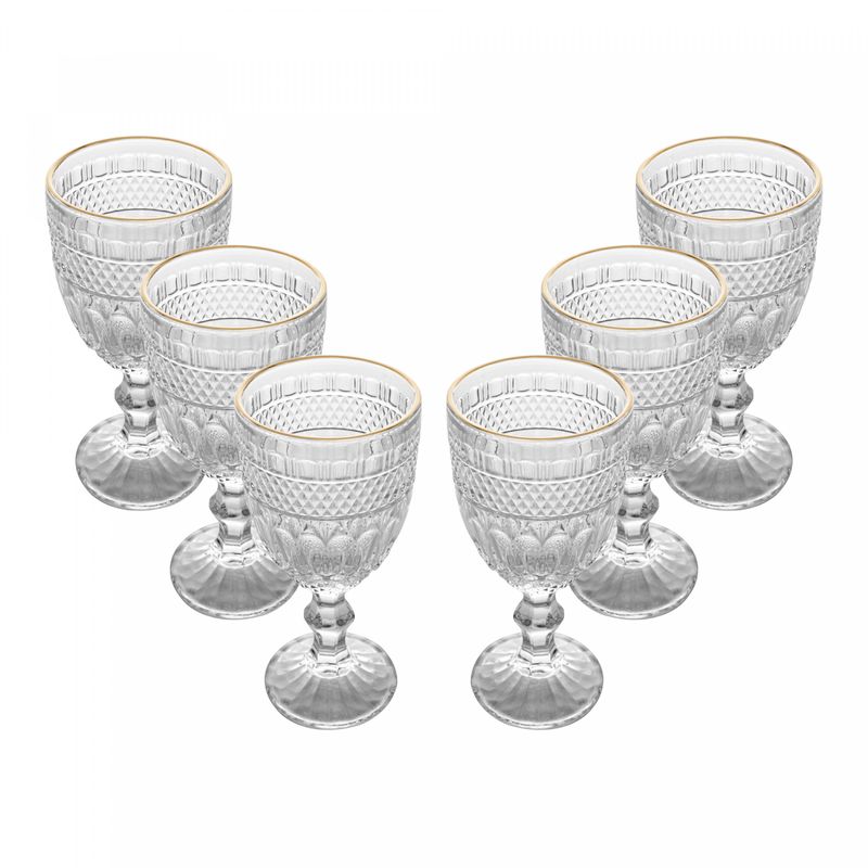 Conjunto-6-Tacas-para-Agua-De-Vidro-Com-Fio-Dourado-Brand-320Ml-Wolff