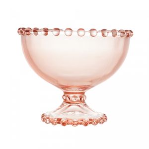 Conjunto 6 Taças de Sobremesa de Cristal Pearl Rosa 11cm x 9cm - Wolff