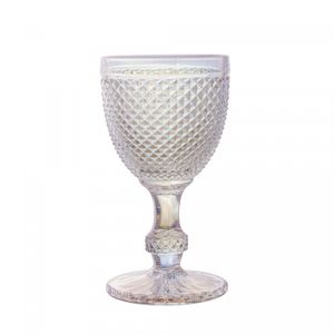 Taça para Água De Vidro Bico De Jaca Rainbow Metalizado 300Ml - Wolff