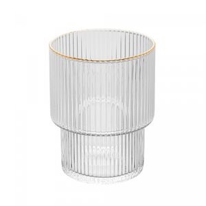 Conjunto 2 Copos Baixos de Cristal com Fio de Ouro Lines 220ml - Wolff