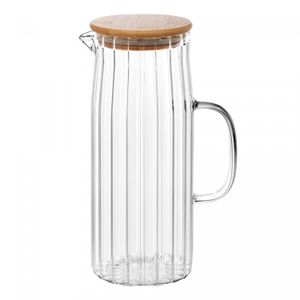 Jarra de Vidro Borossilicato com Tampa em Bambu 1,2L - Wolff