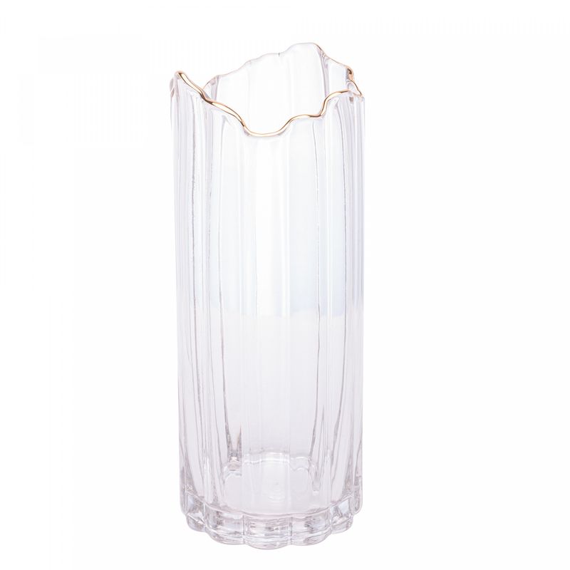Vaso-de-Vidro-com-Borda-Dourada-10cm-x-25cm-Wolff