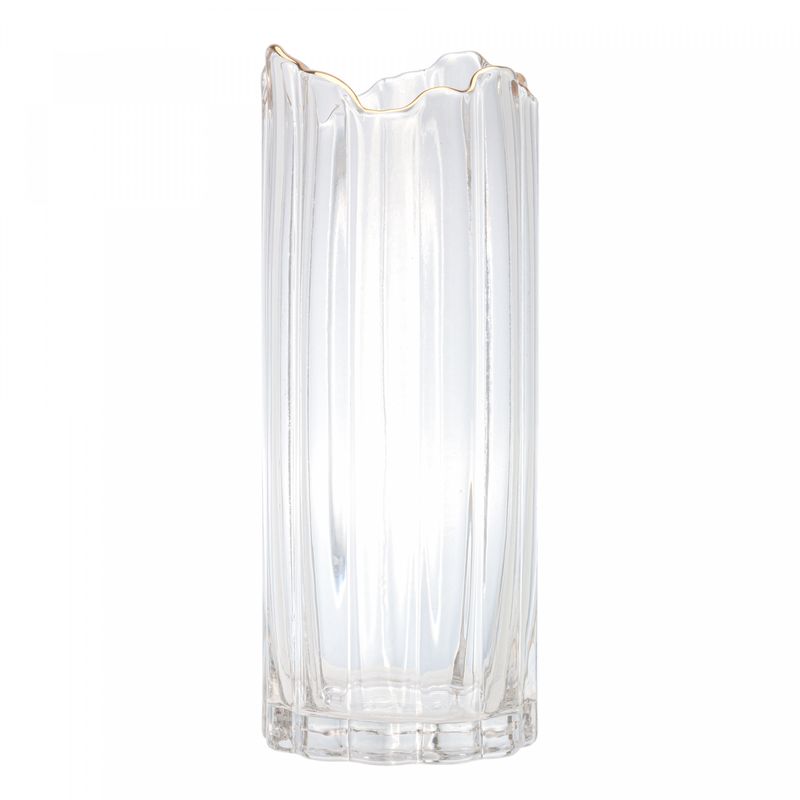 Vaso-de-Vidro-com-Borda-Dourada-10cm-x-25cm-Wolff
