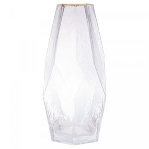 Vaso de Vidro com Borda Dourada Taj 13cm x 28,5cm - Wolff