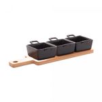 Conjunto-Bandeja-de-Bambu-com-3-Petisqueiras-Quadradas-de-Porcelana-Preta-285cm-x-10cm-x-5cm-Wolff