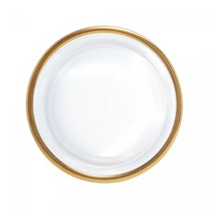 Vaso de Vidro com Borda Dourada Liz 11cm x 11cm x 27cm - Wolff