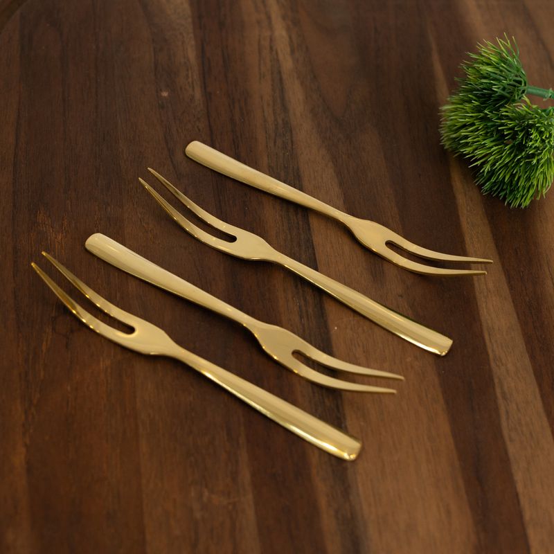 Conjunto-4-Garfos-de-Aco-Inox-para-Aperitivo-Dourado-Wolff