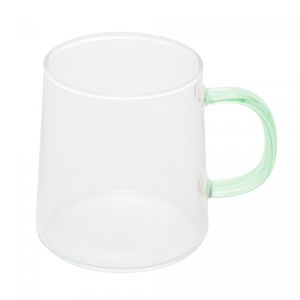 Conjunto 2 Canecas de Vidro Borossilicato com Alça Fun Verde 320ml - Wolff