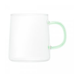 Conjunto 2 Canecas de Vidro Borossilicato com Alça Fun Verde 320ml - Wolff