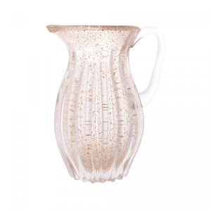 Jarra de Vidro Italy Transparente e Dourado 1,4L - Wolff