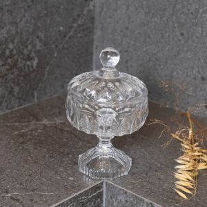 Potiche Decorativo de Cristal com Pé Louise 11cm x 18cm - Wolff