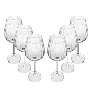 Conjunto 6 Taças para Vinho De Cristal Ecológico Columba Optic 640Ml - Wolff