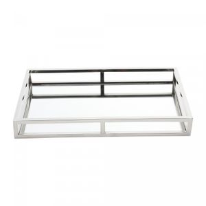 Bandeja de Aço Inox com Espelho 41cm x 26cm x 5cm - Wolff