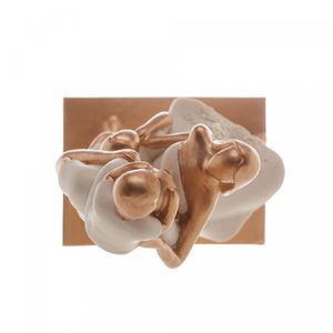 Figura Decorativa Família de Resina Branco 9cm x 7cm x 20cm - Wolff