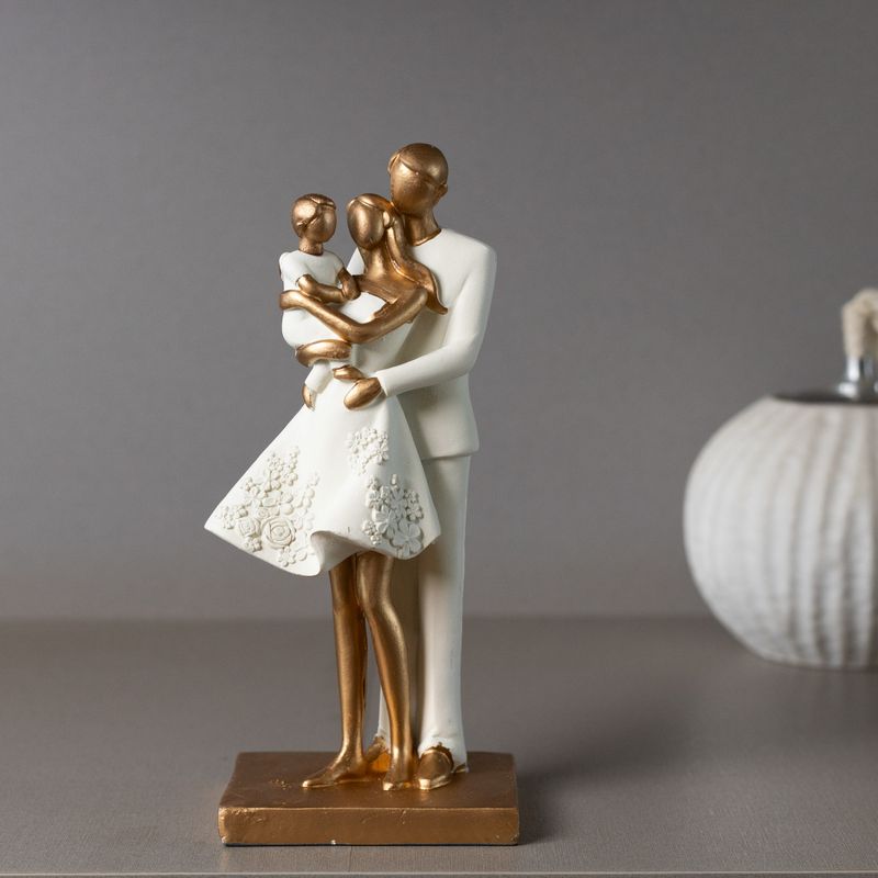 Figura-Decorativa-Familia-Unida-de-Resina-Branco-9cm-x-7cm-x-20cm-Wolff