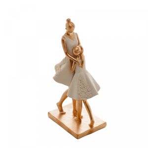 Figura Decorativa Família de Resina Branco 10cm x 7cm x 20cm - Wolff