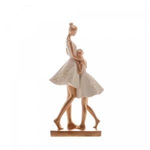 Figura Decorativa Família de Resina Branco 10cm x 7cm x 20cm - Wolff