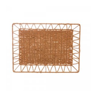 Bandeja Retangular de Papel e Metal 38cm x 28cm x 6cm - Wolff
