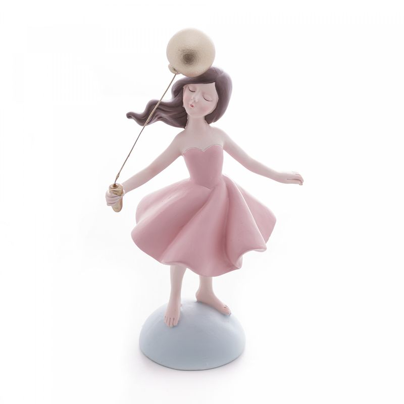 Figura-Decorativa-Boneca-com-Balao-de-Resina-Dourado-13cm-x-8cm-x-22cm-Wolff