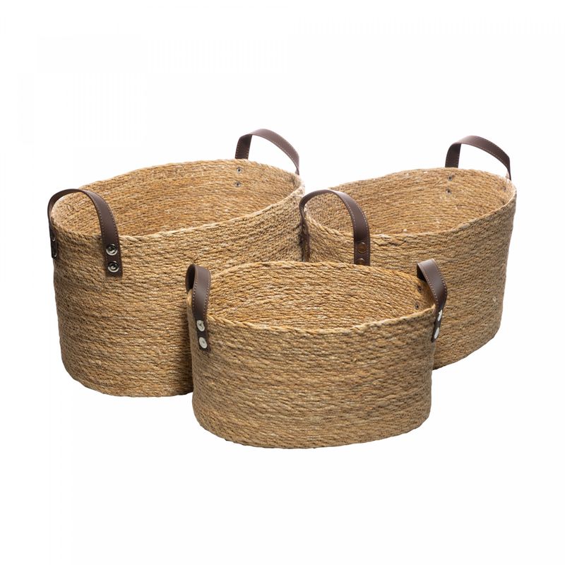 Conjunto-3-Cestos-Organizadores-Ovais-de-Fibra-Natural-com-Alca-em-Couro-Wolff