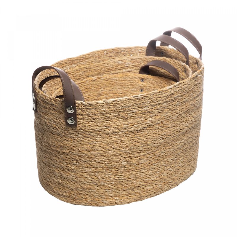 Conjunto-3-Cestos-Organizadores-Ovais-de-Fibra-Natural-com-Alca-em-Couro-Wolff