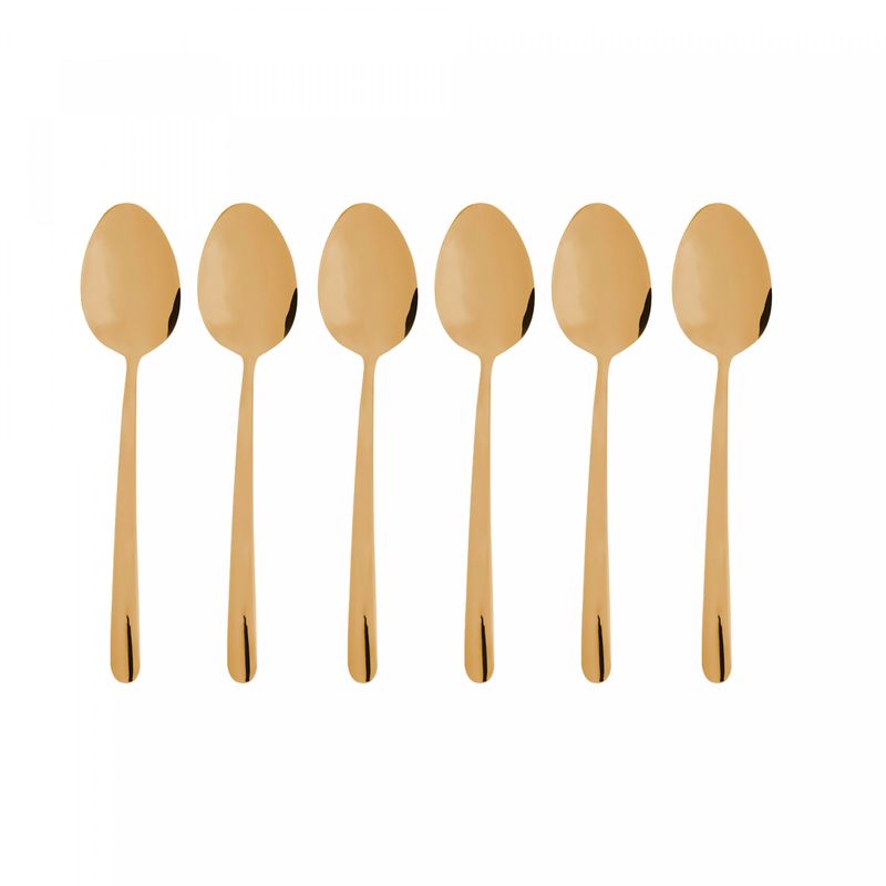 Conjunto-6-Colheres-para-Cafe-Viena-Dourado-Aco-Inox