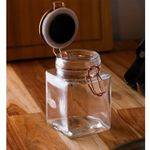 Pote-Hermetico-de-Vidro-com-Tampa-em-Metal-Geometrico-Rose-370ml-Lyor
