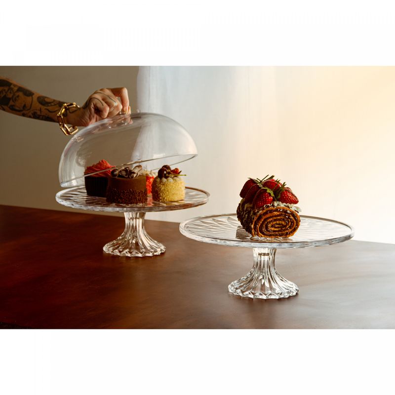 Prato-para-Bolo-de-Cristal-com-Pe-e-Tampa-Diamond-31cm-x-31cm-x-235cm-Lyor