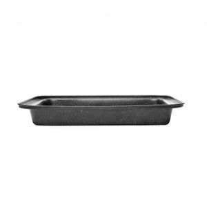 Assadeira Retangular Antiaderente de Aço Carbono Granilite Preta 37cm x 25cm x 5cm - Lyor
