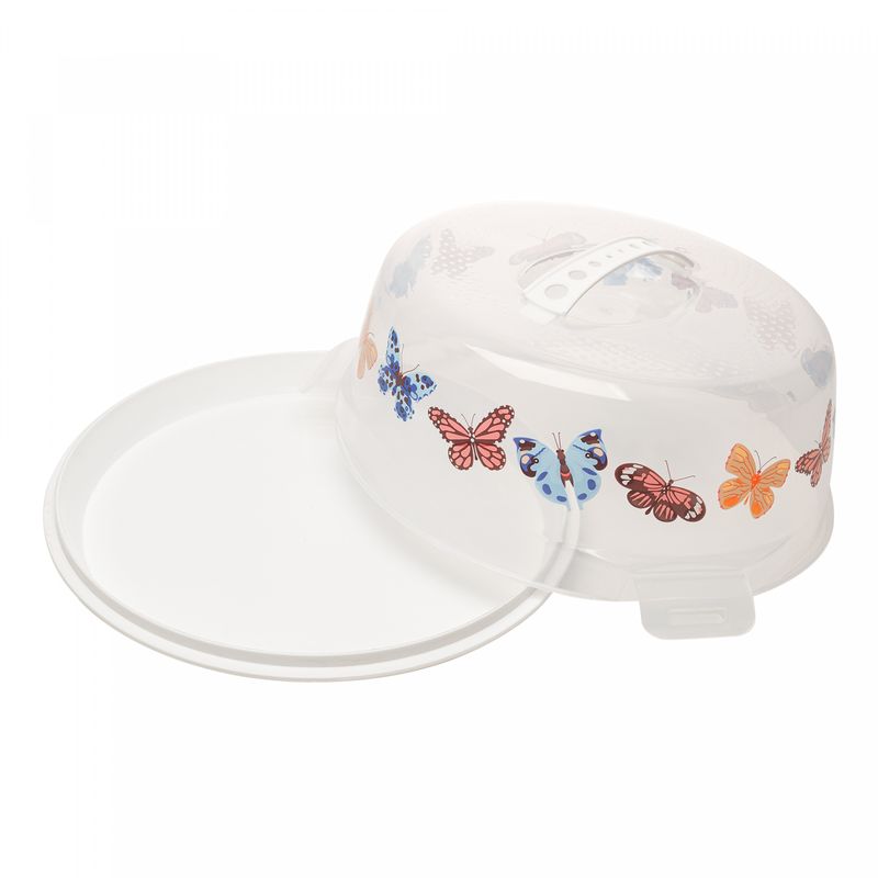 Prato-para-Bolo-de-Plastico-com-Tampa-e-Alca-Butterfly-28cm-x-12cm-Lyor